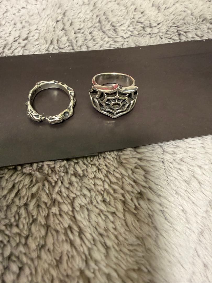 スパイダーウェブデザイン シルバーリングセット19号